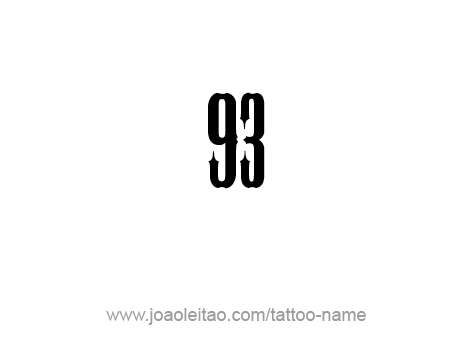 Tattoo Design Number Ninety Three