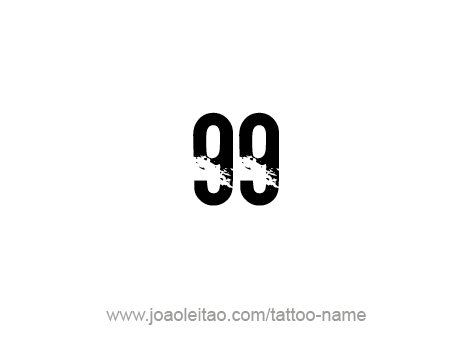 Ninety Nine-99 Number Tattoo Designs - Tattoos with Names