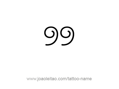 Tattoo Design Number Ninety Nine