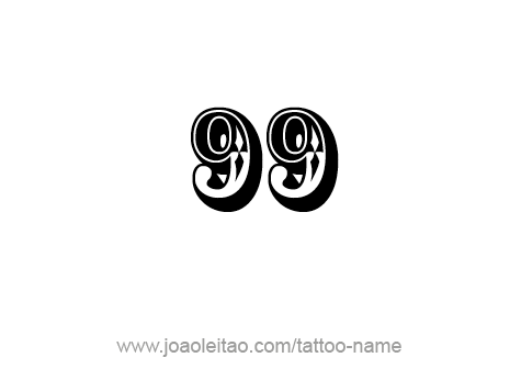 Ninety Nine-99 Number Tattoo Designs - Page 2 of 4 - Tattoos with Names