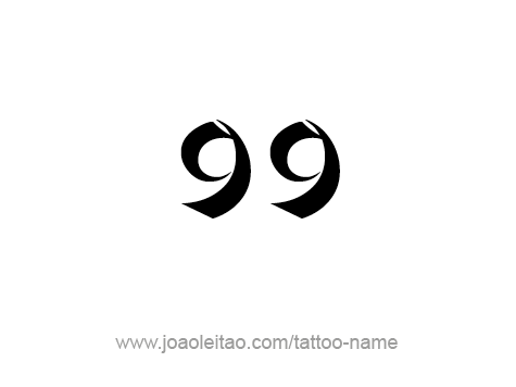 Tattoo Design Number Ninety Nine