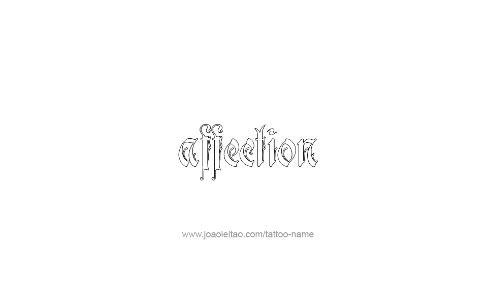 Tattoo Design Feeling Name Affection