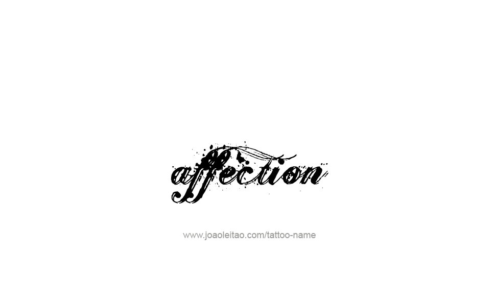 Tattoo Design Feeling Name Affection