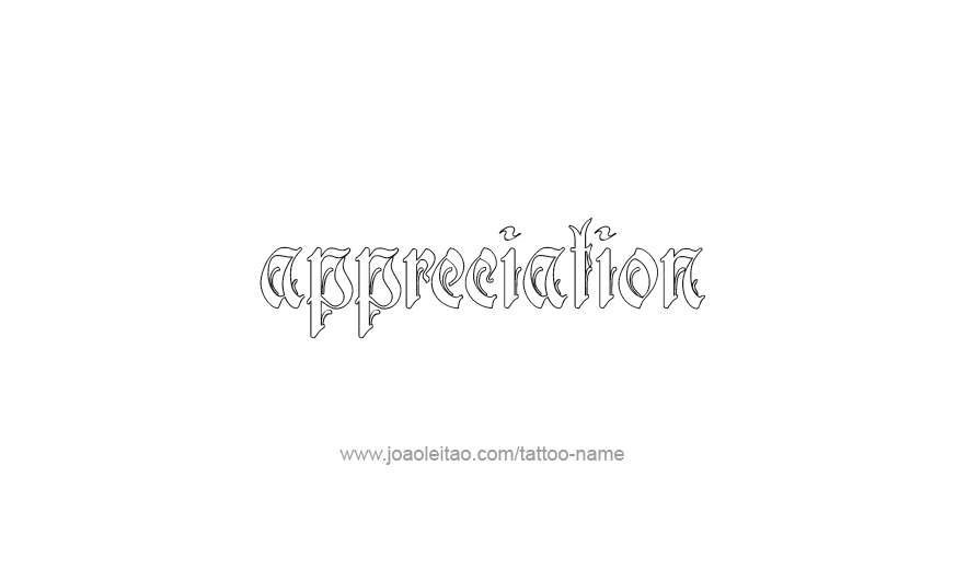 Tattoo Design Feeling Name Appreciation