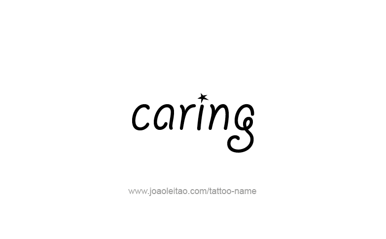 Tattoo Design Feeling Name Caring