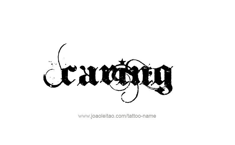 Tattoo Design Feeling Name Caring