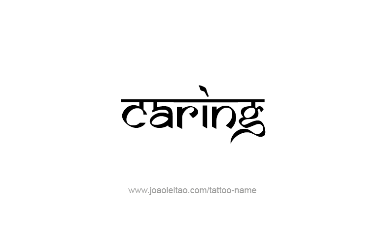 Tattoo Design Feeling Name Caring