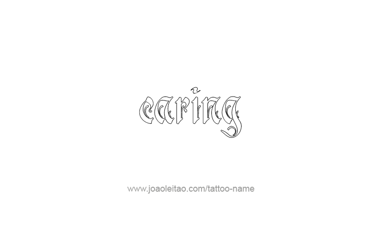 Tattoo Design Feeling Name Caring