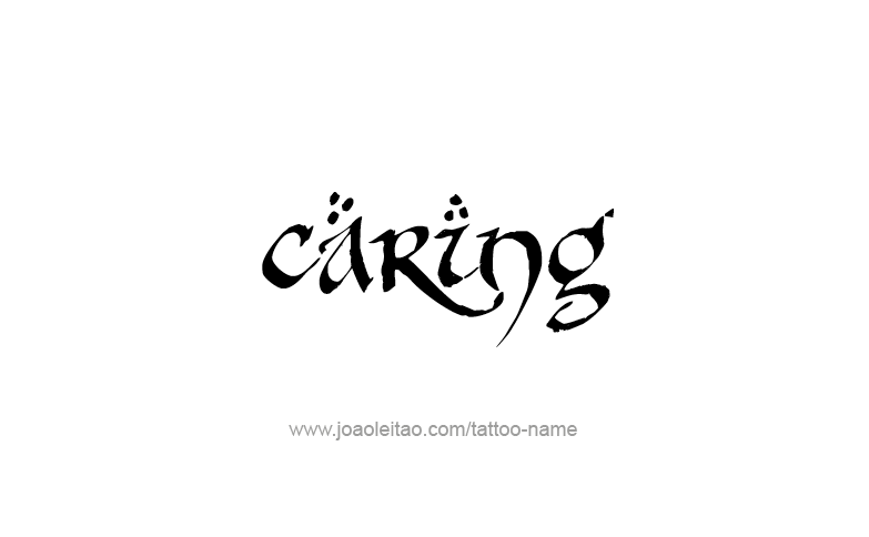 Tattoo Design Feeling Name Caring