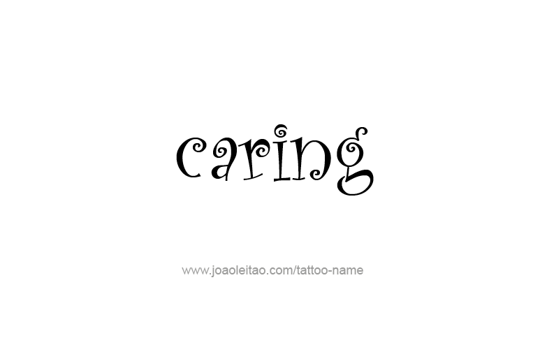 Tattoo Design Feeling Name Caring