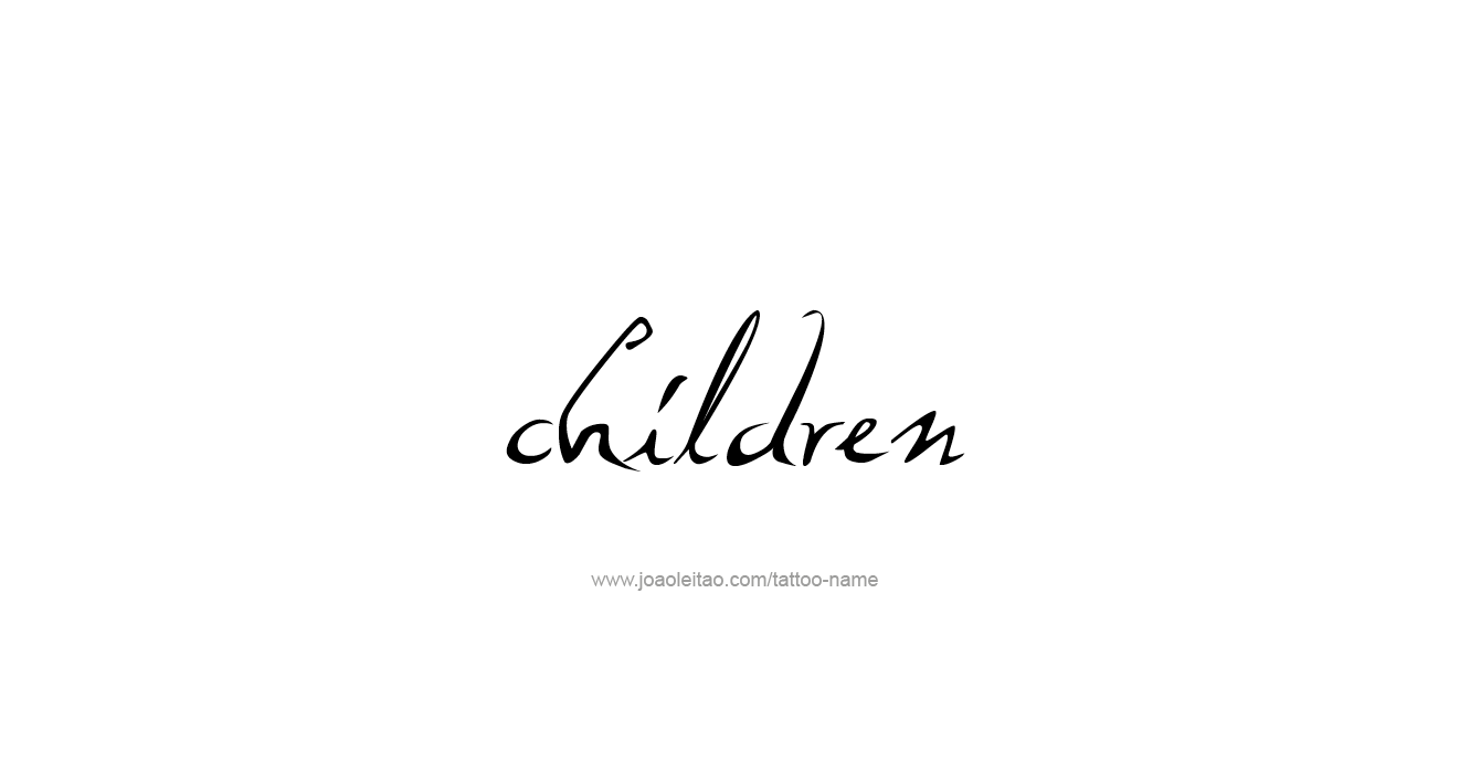 Tattoo Design Family Name Children