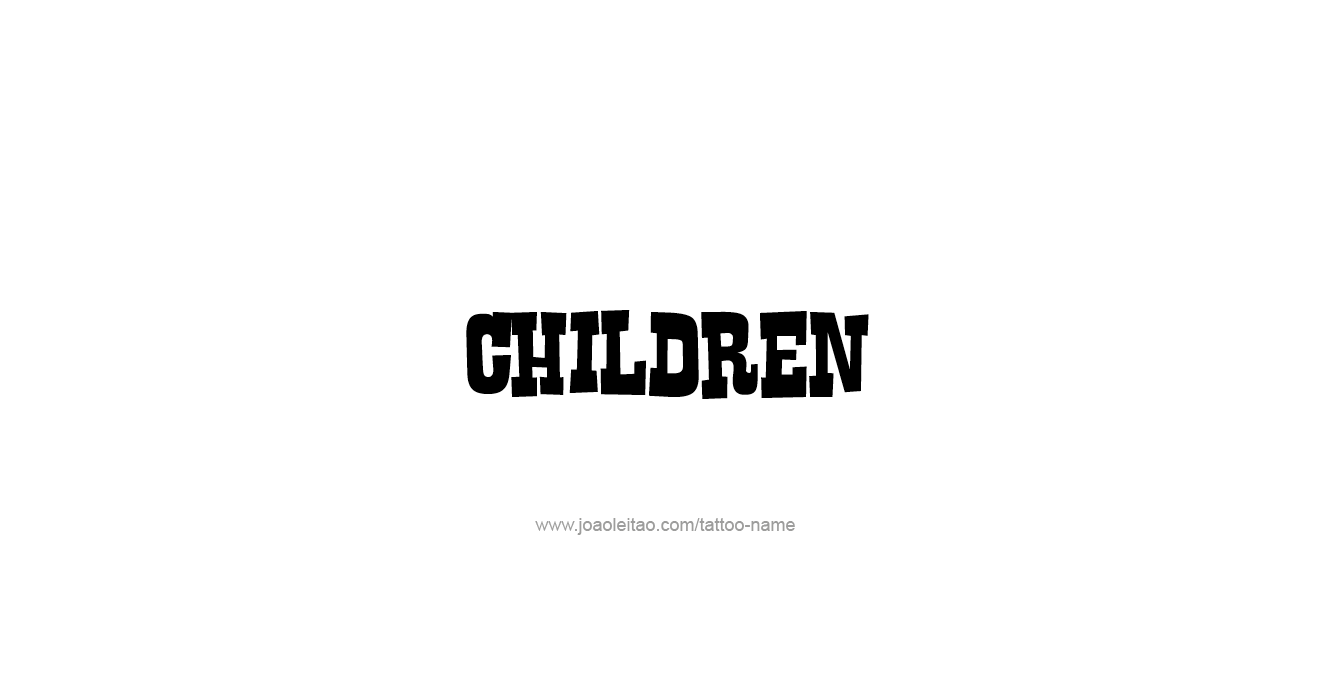 Tattoo Design Family Name Children