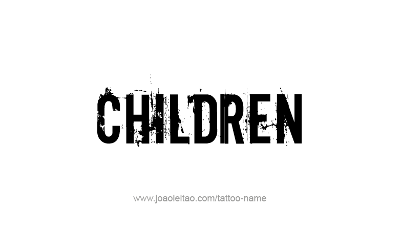 Tattoo Design Family Name Children