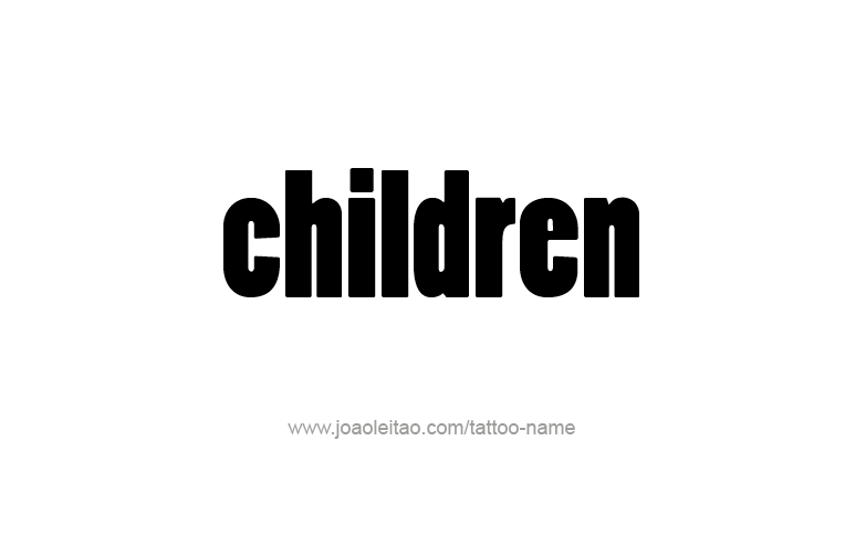 Tattoo Design Family Name Children