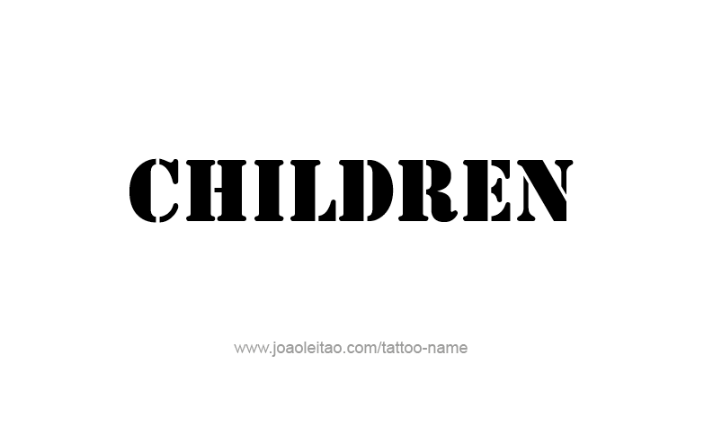 Tattoo Design Family Name Children