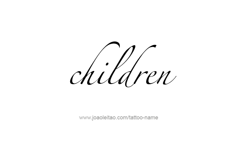 Tattoo Design Family Name Children