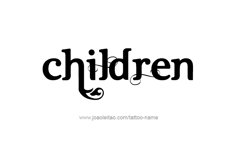 Tattoo Design Family Name Children