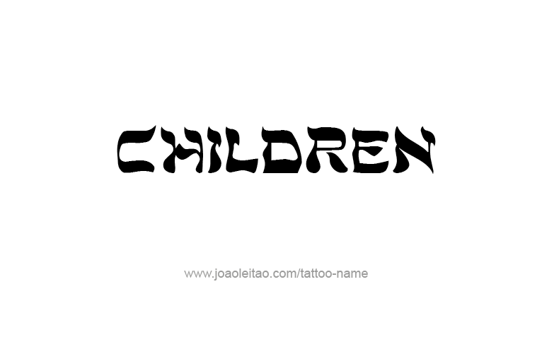 Tattoo Design Family Name Children