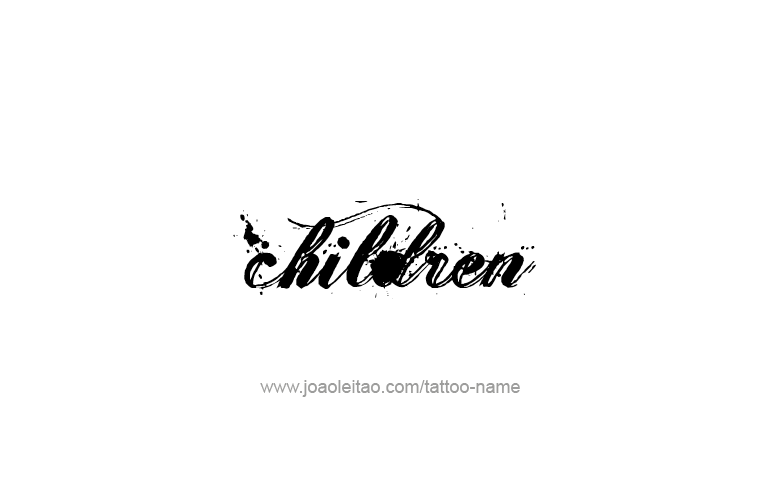 Tattoo Design Family Name Children