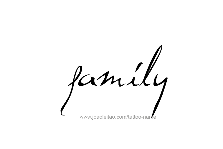 Tattoo Design Love Word Name Family