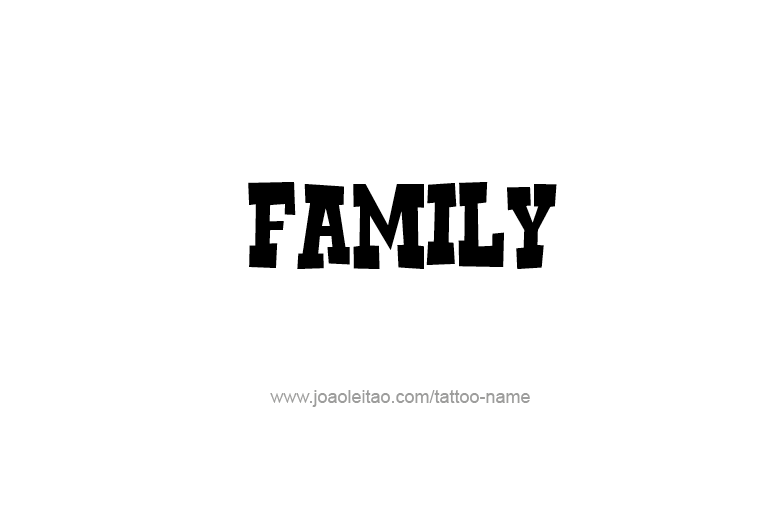 Tattoo Design Love Word Name Family