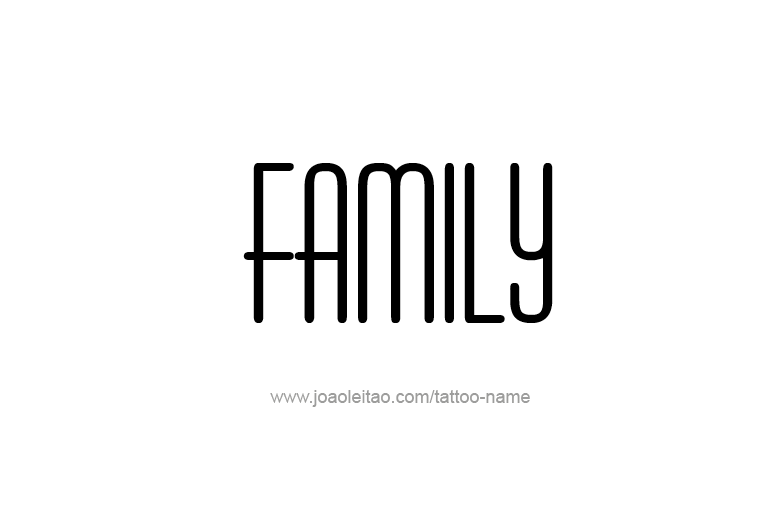 Tattoo Design Love Word Name Family