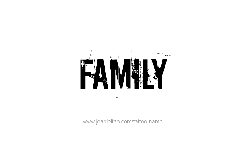 Tattoo Design Love Word Name Family