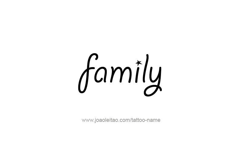 Tattoo Design Love Word Name Family