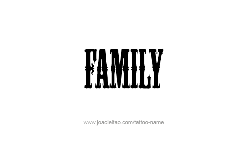 Tattoo Design Love Word Name Family