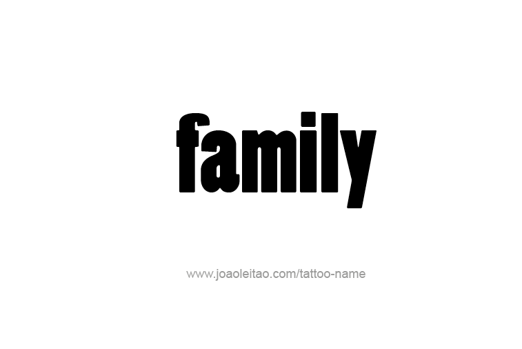 Tattoo Design Love Word Name Family