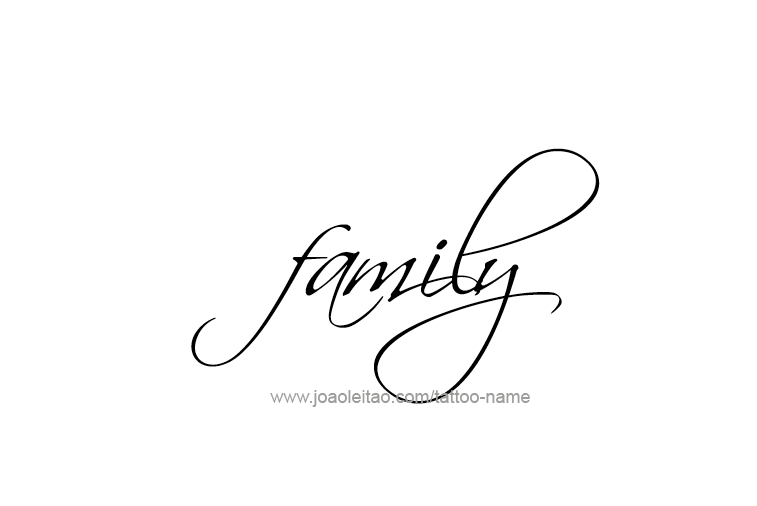 Tattoo Design Love Word Name Family