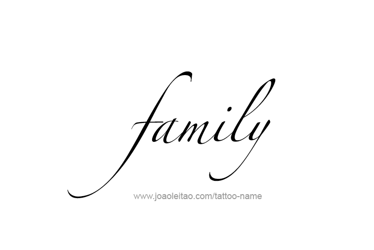 Tattoo Design Love Word Name Family