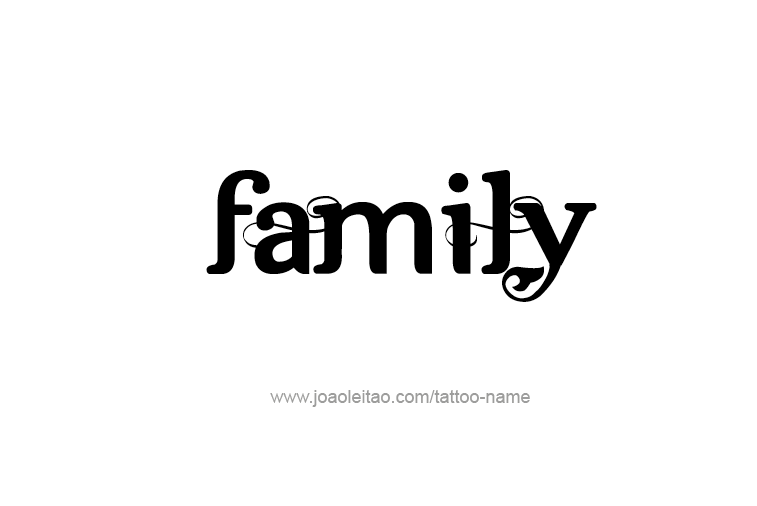 Tattoo Design Love Word Name Family