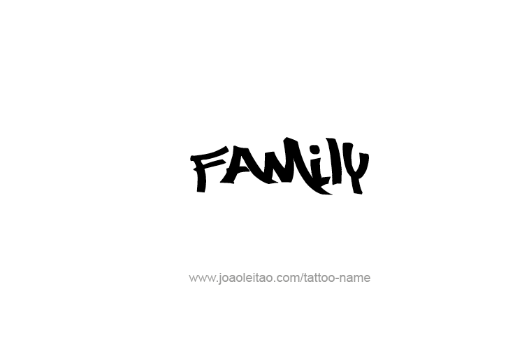 Tattoo Design Love Word Name Family