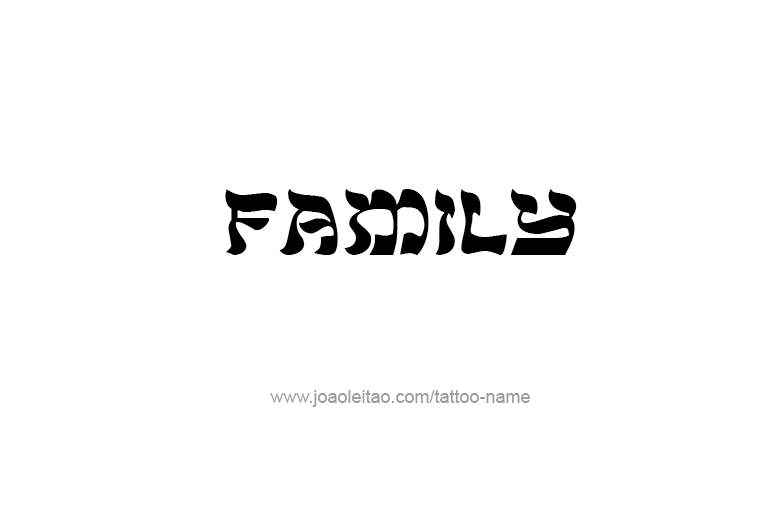 Tattoo Design Love Word Name Family