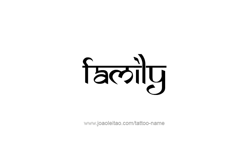 Tattoo Design Love Word Name Family