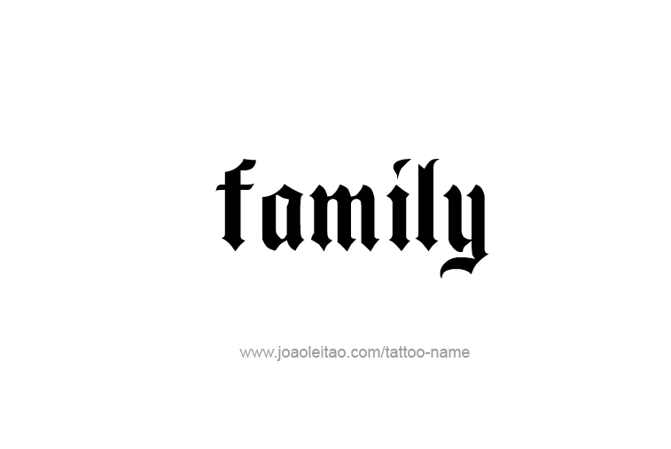 Tattoo Design Love Word Name Family