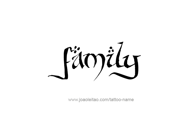 Tattoo Design Love Word Name Family