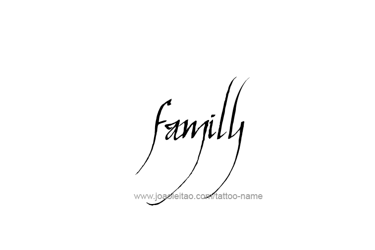 Tattoo Design Love Word Name Family