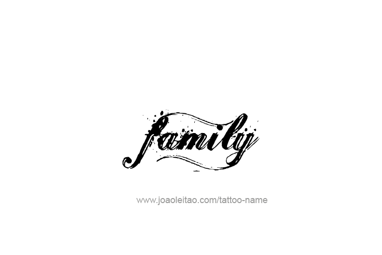 Tattoo Design Love Word Name Family