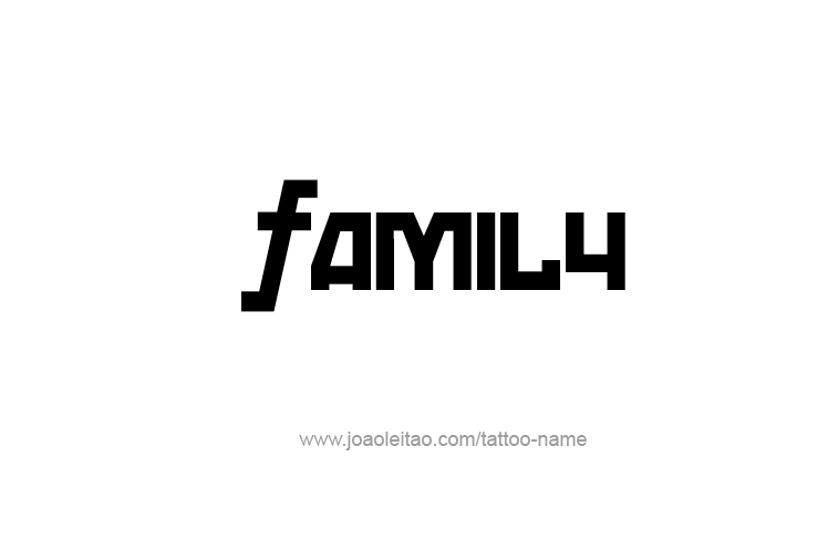 Tattoo Design Love Word Name Family