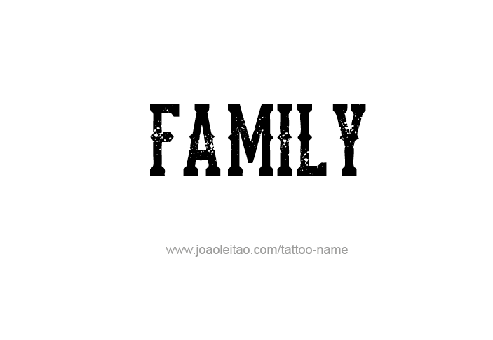 Tattoo Design Love Word Name Family