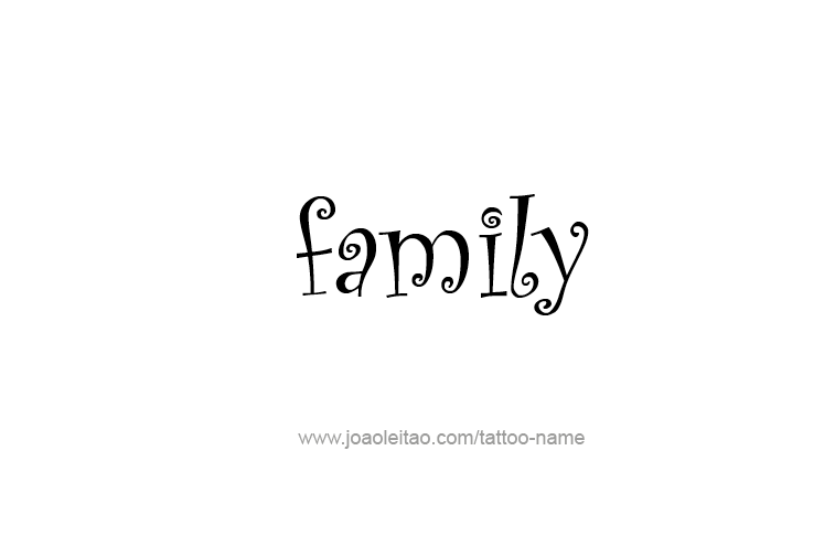 Tattoo Design Love Word Name Family