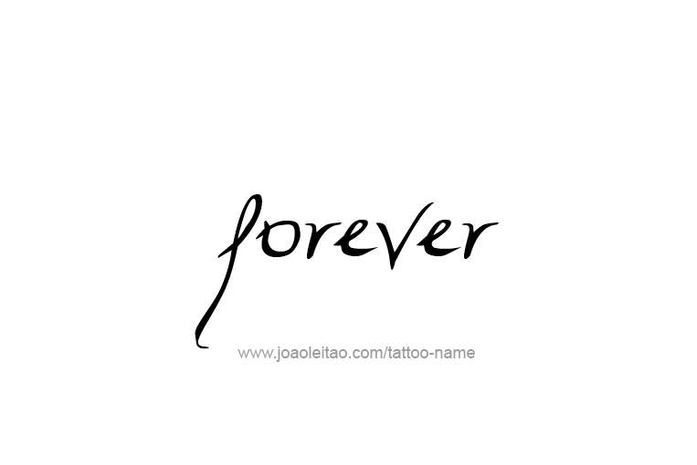 the word forever tattoo