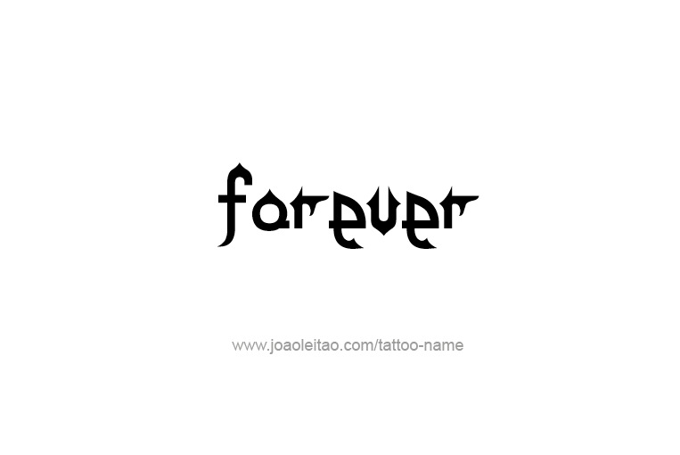 Tattoo Design Feeling Name Forever