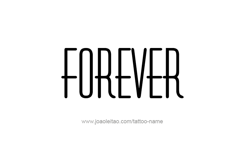 the word forever tattoo