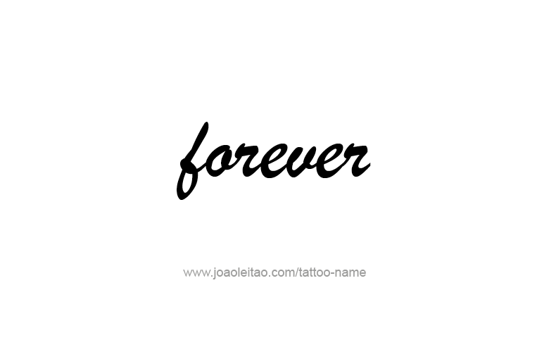 the word forever tattoo