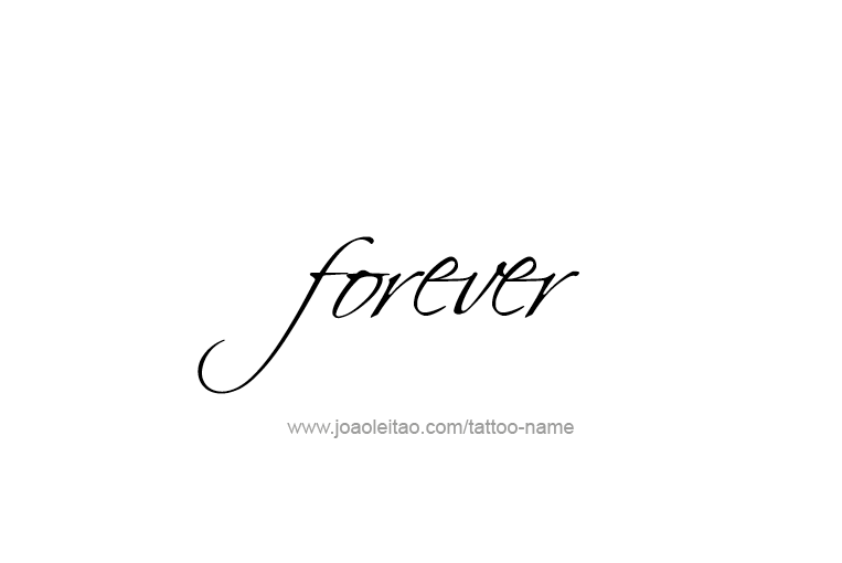 the word forever tattoo