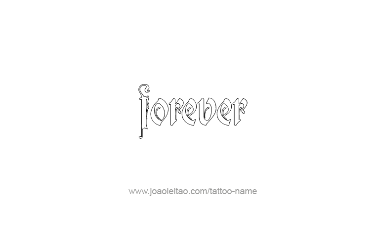 Tattoo Design Feeling Name Forever