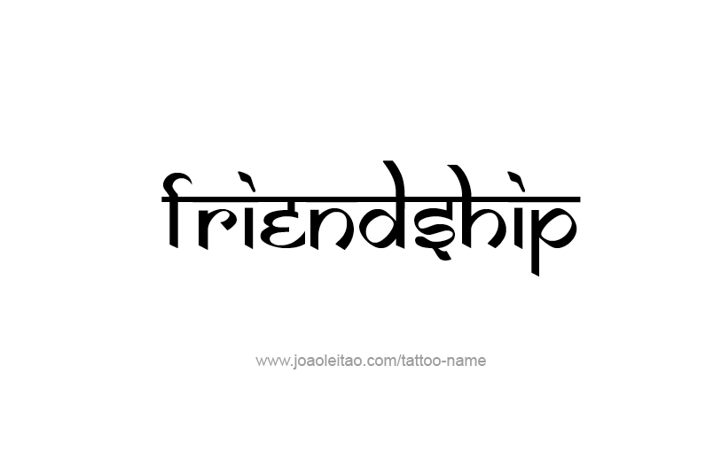 Tattoo Design Feeling Name Friendship